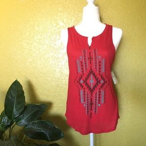 Lucky Brand Tribal Print Tank Top